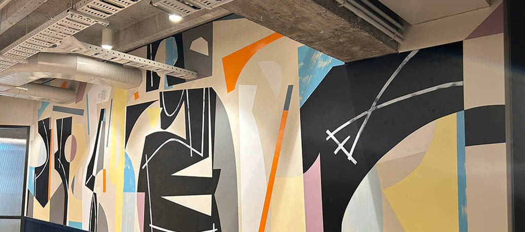 Commercial interior feature wall